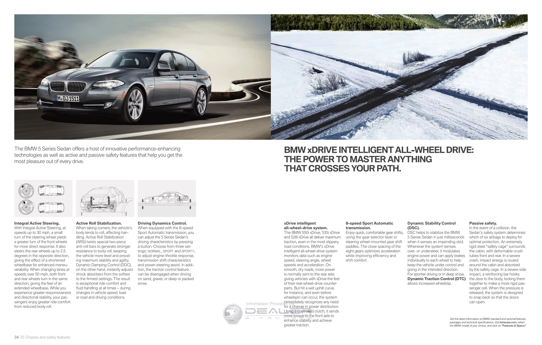 2012 BMW 5-Series Brochure Page 2